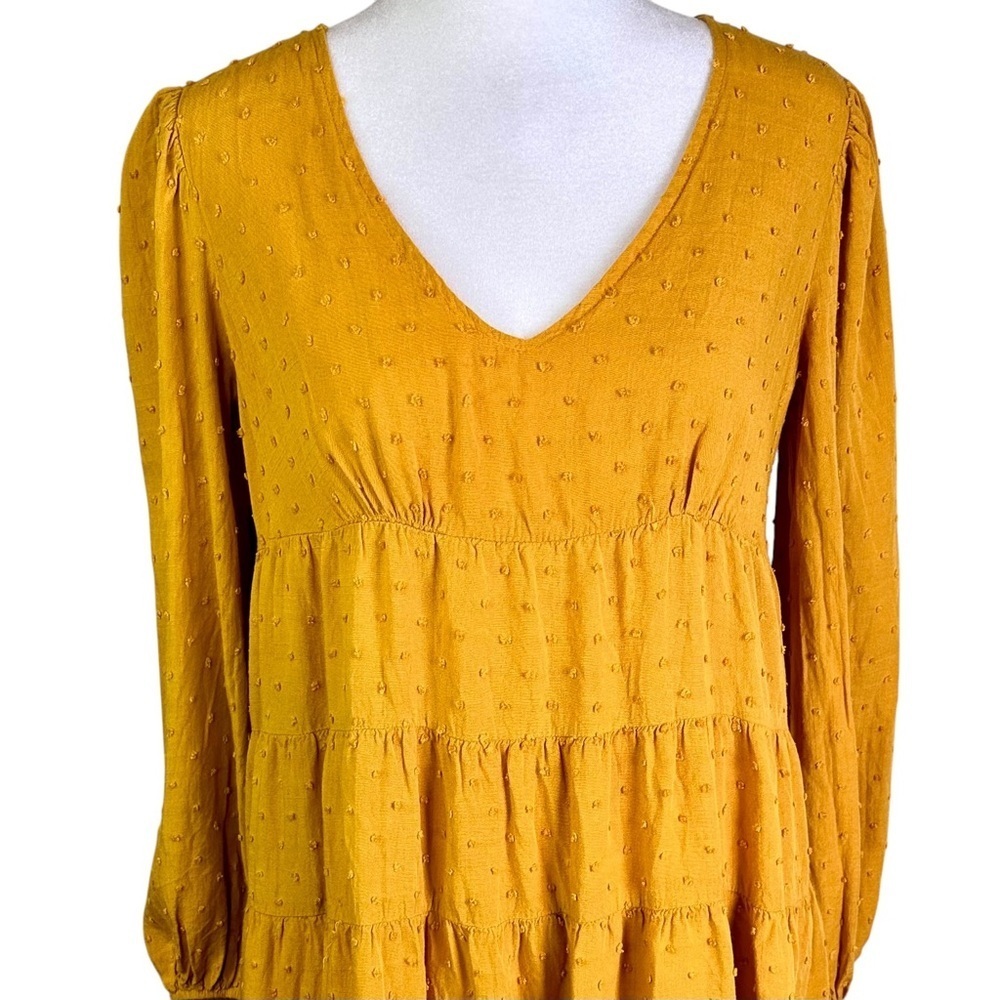 Urban Outfitters Gold Ruffled Tiered Sundress Size XS - Picture 4 of 11